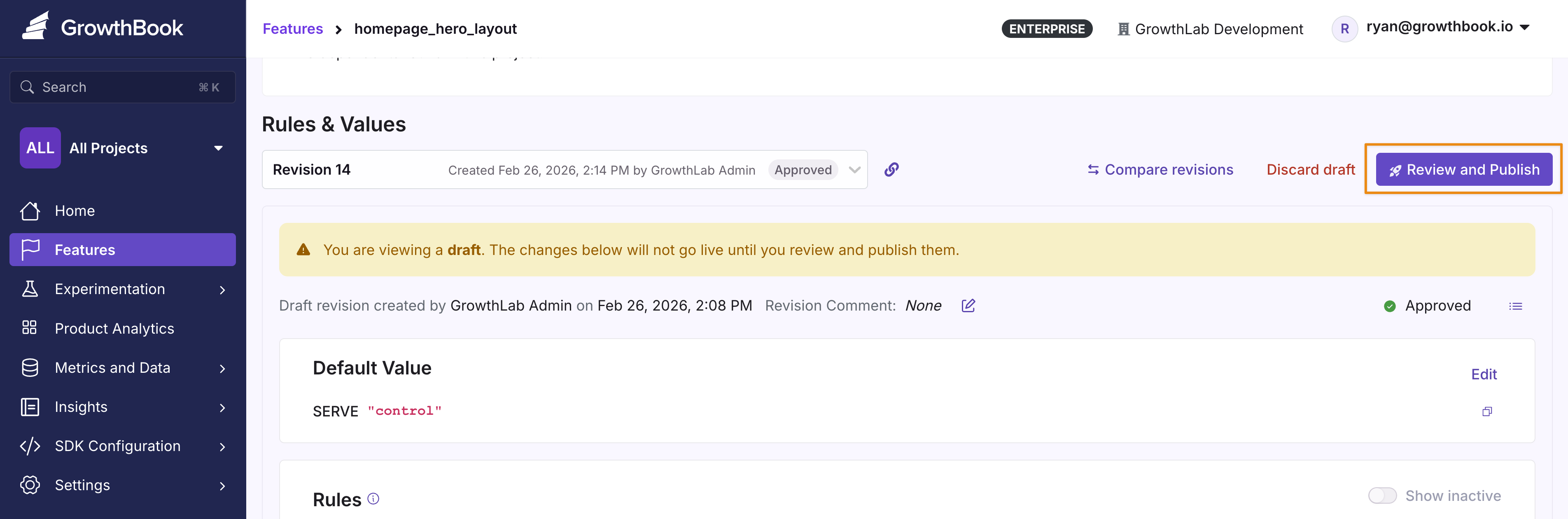 Approved draft ready to publish