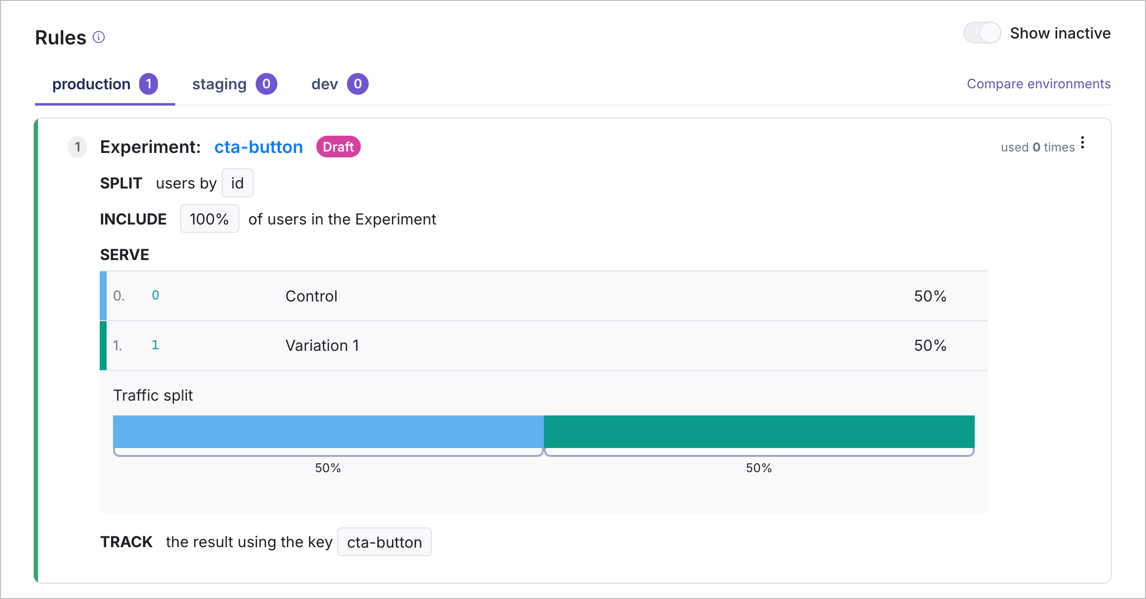 GrowthBook experiment setup