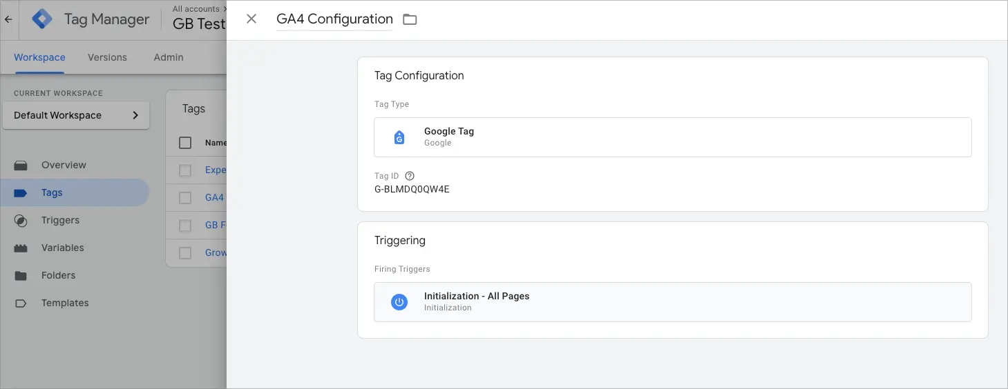 GTM GA4 Configuration Tag