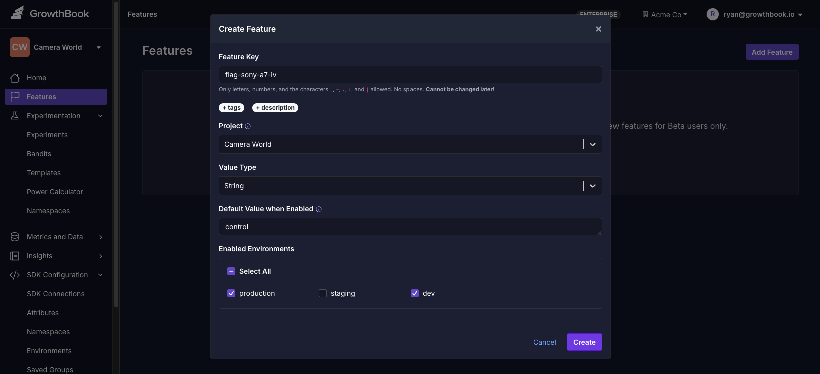 GrowthBook Feature Flag