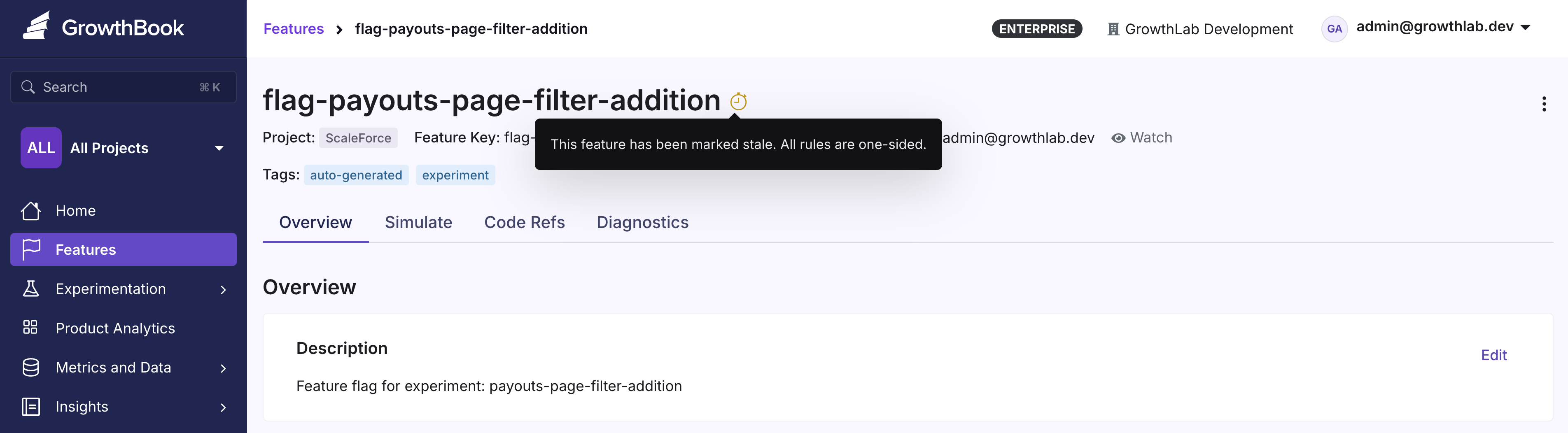 Stale Flag Indicator