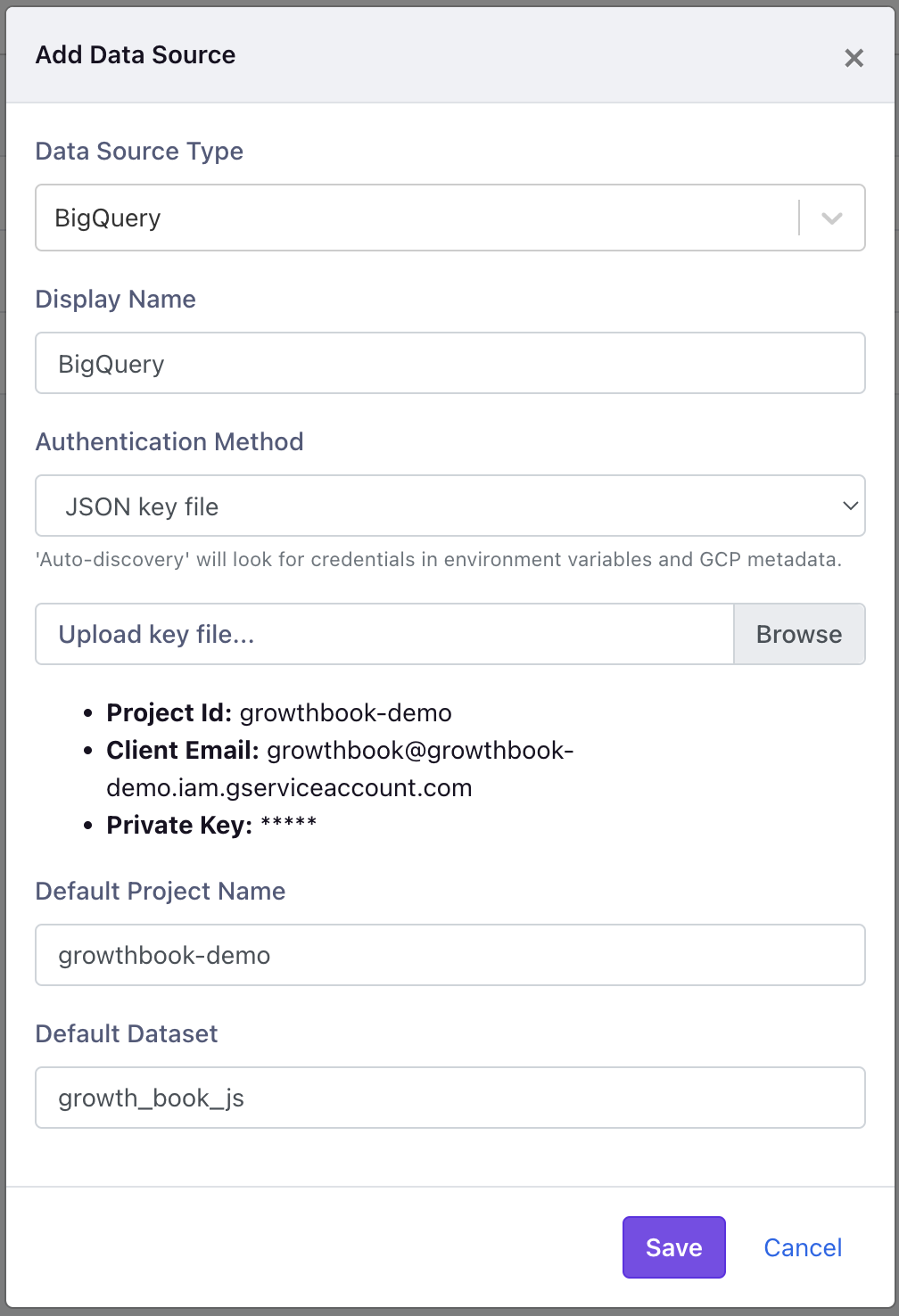 Add BigQuery to GrowthBook