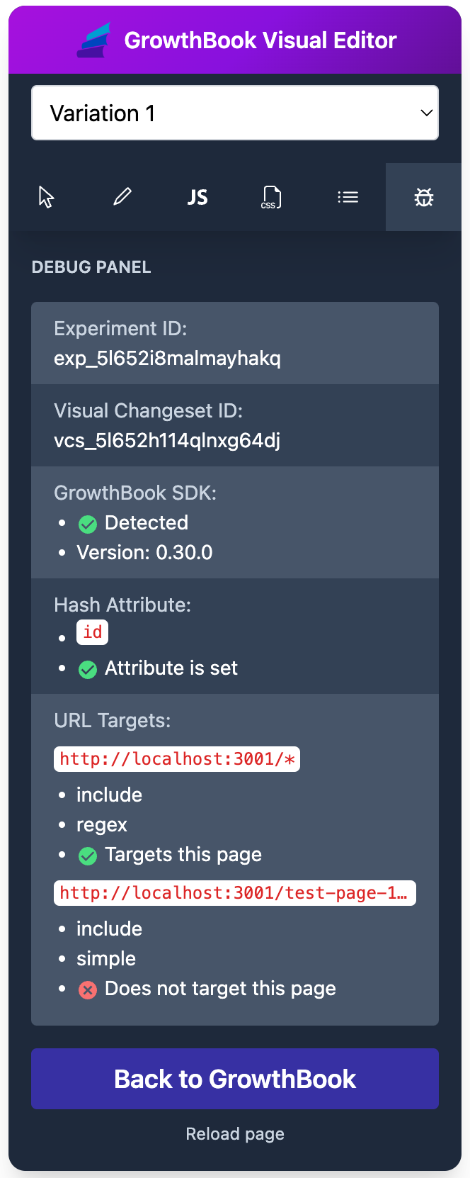 Debug Panel